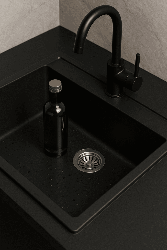 evier noir entretien clerget renovation