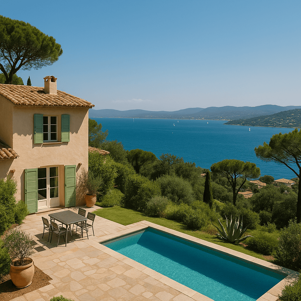 Travaux de rénovation d’une villa secondaire avec piscine et vue sur la mer à Saint-Tropez